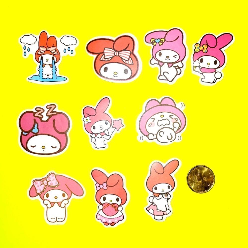 3/$20 Brand New 10x Waterproof Sanrio Melody Stickers #i